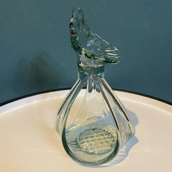 Clear Glass Hand Blown Jack in the Pulpit Taper Candle/Tea Light Candle Holder - Picture 4 of 9
